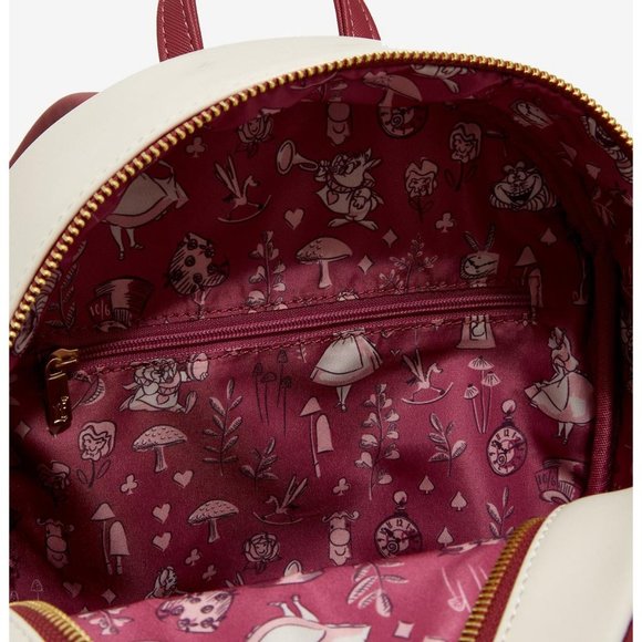 Loungefly Disney Alice in Wonderland Mushroom Tea Party Mini Backpack NWT - Picture 4 of 4
